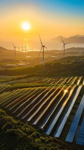Solar and wind farm